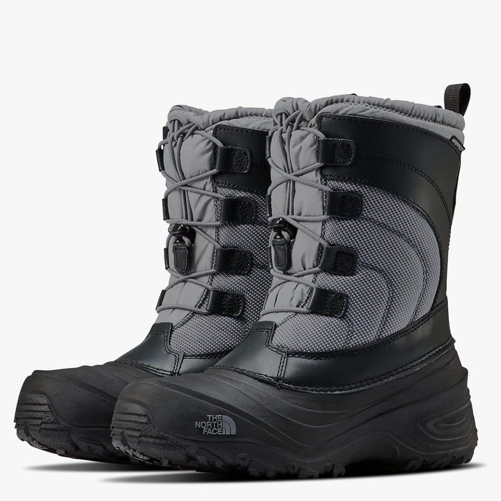NWOT The North Face Alpenglow Black and Gray Winter Boots Size 1Y